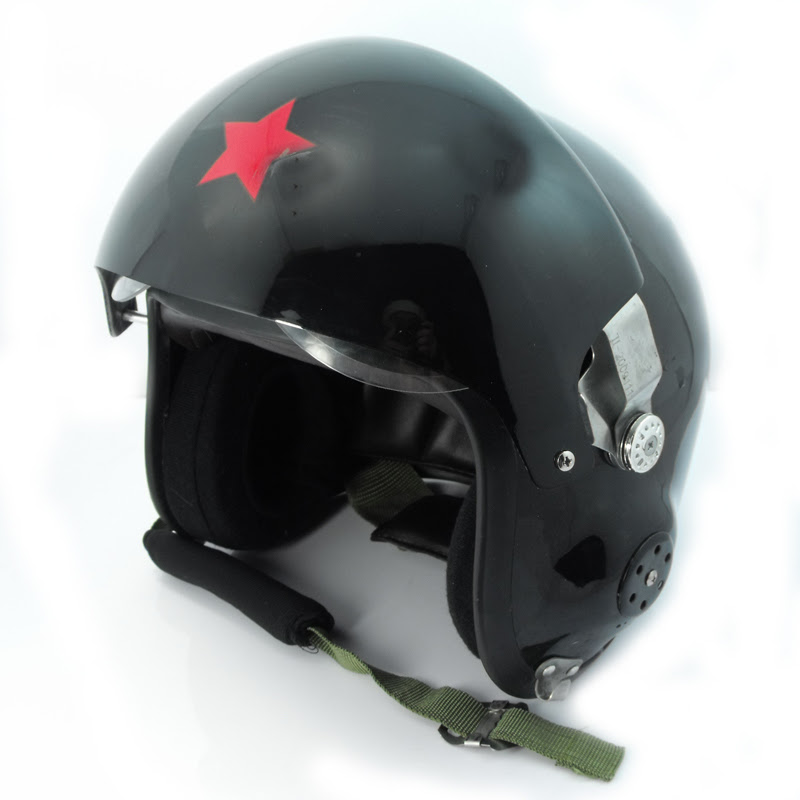 CHINESE MILITARY AIR FORCE JET PILOT FLIGHT HELMET BLACK ...