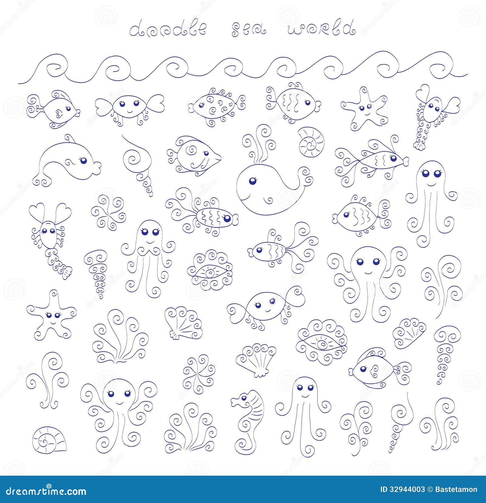 Cute Sea Animal Coloring Pages