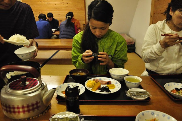 双六小屋の朝食