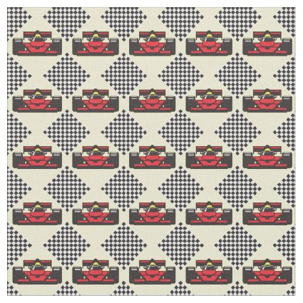 Racing Cars Design Fabric