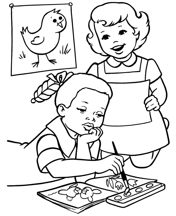 Spring fun coloring page spring coloring pages for kids. Spring fun coloring page