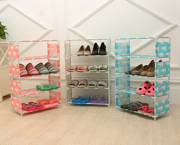 Rak Sepatu Portable 5 Susun Serbaguna Kemasan Plastik Rak Sepatu Portable 5 Susun Serbaguna Kemasan Plastik