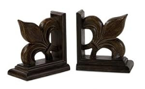 IMAX Fleur De Lis Bookends, Set of 2