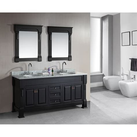 Calais 60 pepper gray single sink vanity by studio bathe. Design Element Marcos 72" Double Sink Vanity Set with