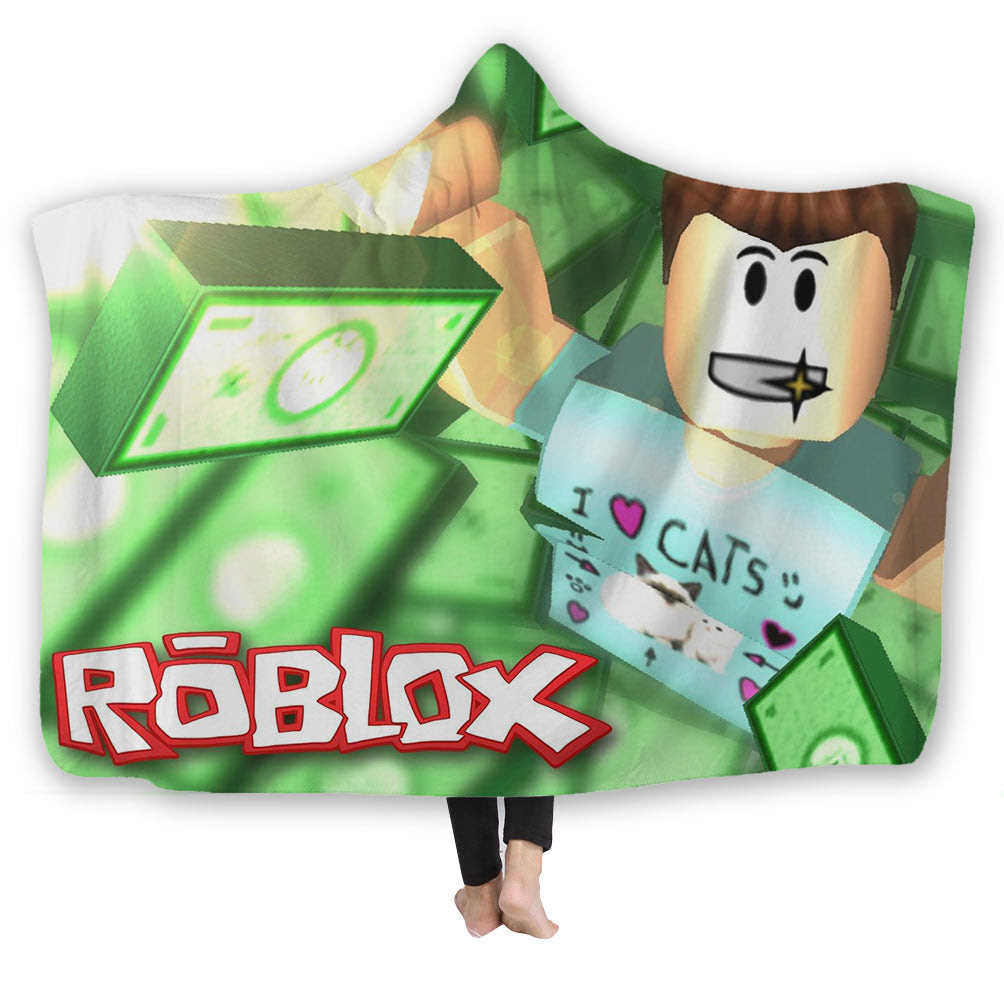 Roblox Denis Daily Hooded Blanket Microfiber Fleece Blanket Adult Kid Prosholiday - dennis daily roblox game