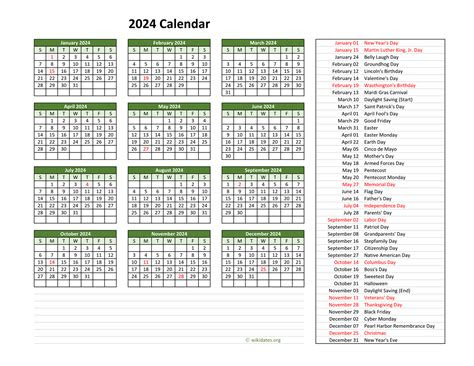  2024 calendar with us holidays wikidatesorg