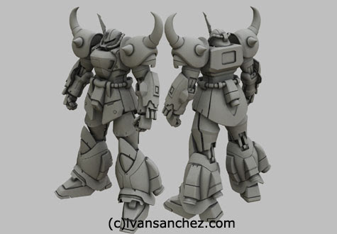 Gouf Ignited gundam seed 3d mesh cg sandrum