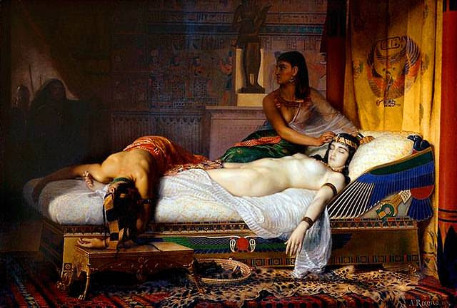 «La Muerte de Cleopatra», 1874, por Jean Andre Rixens.