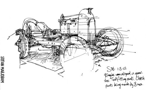 fiats76 ink sketch by Stefan Marjoram