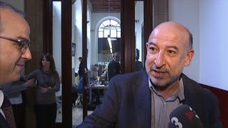 El diputat Germà Bel, amb el convergent Jordi Turull