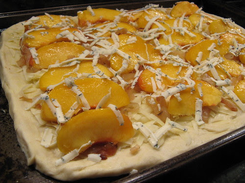 Peach & Blue Cheese Pizza
