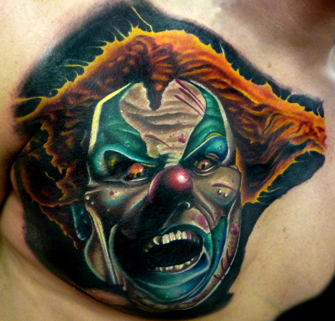 clown tattoo designs. new clown tattoo pictures