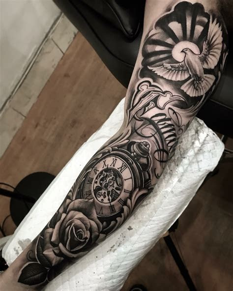 arm sleeve tattoo   amazing dodepras lion ink tattoo