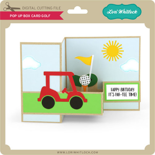 Download Pop Up Box Card Golf - Lori Whitlock's SVG Shop