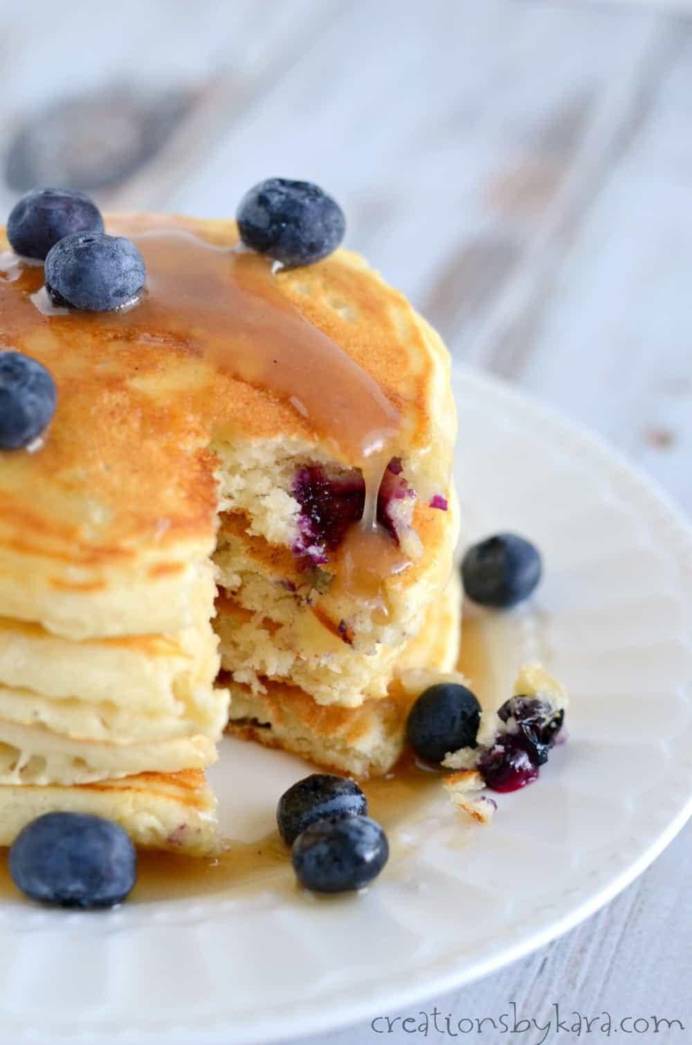 Made From Scratch Blueberry Pancakes Recipe - Creations by 