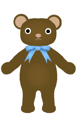 くま 茶色クマ 月の輪熊 ぬいぐるみクマ 動物のイラスト素材 無料テンプレート