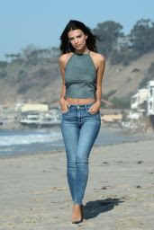 Emily Ratajkowski - Paints The Beach Wearing American Eagle Denim - Malibu, CA 8/16/2016