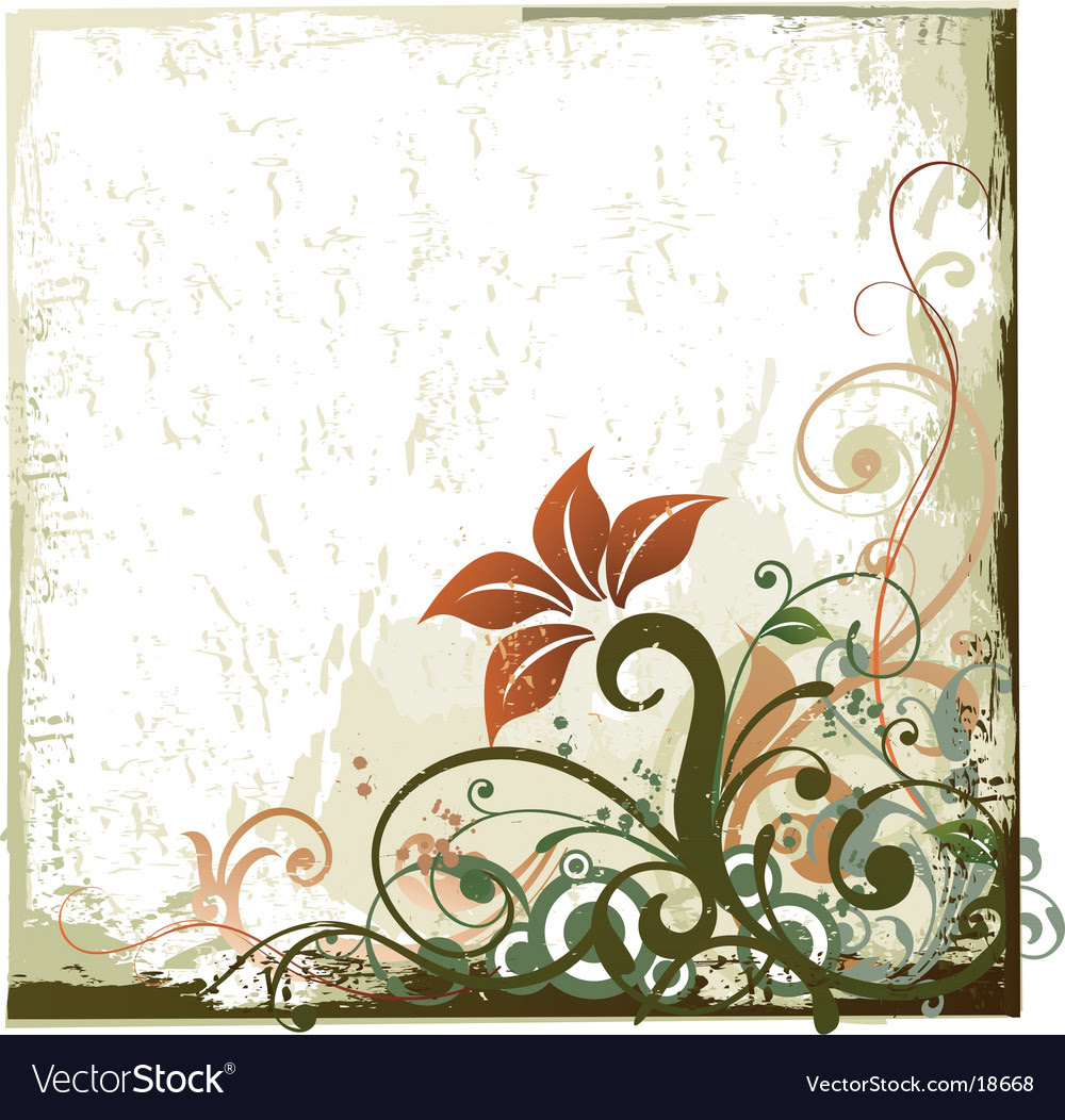 floral designs backgrounds. Grunge floral design