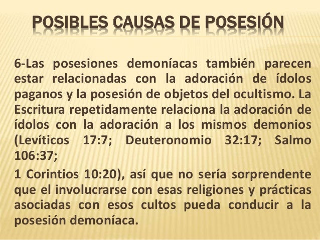 Resultado de imagen para posesiones demoniacas sintomas