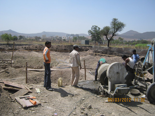 Foundation works of Sanjeevani Developers' Sangam at Sus Pune