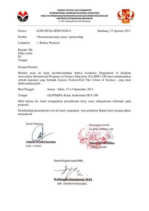 surat terima kasih sponsorship