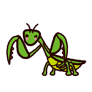 カマキリのイラスト 2カット イラストくん