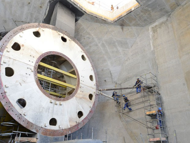 Obras do chamado Sítio Pimental, casa de força complementar de Belo Monte. (Foto: Divulgação/Norte Energia)