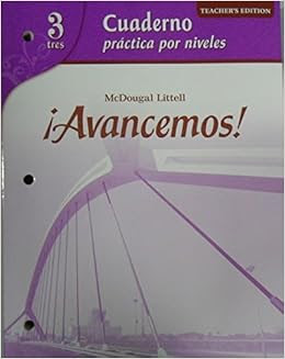 McDougal Littell Avancemos! 3 Cuaderno Practica por ...