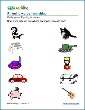 Webdec 27, 2021 · free worksheets | literacy worksheets | rhyming. free preschool kindergarten rhyming worksheets printable k5 learning