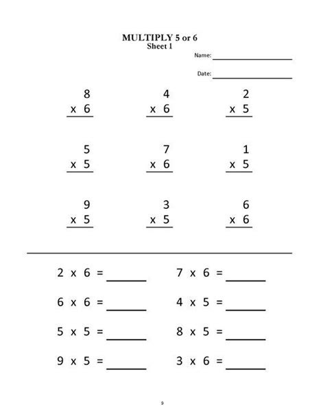  3rd grade math practice multiplication worksheets printable learning