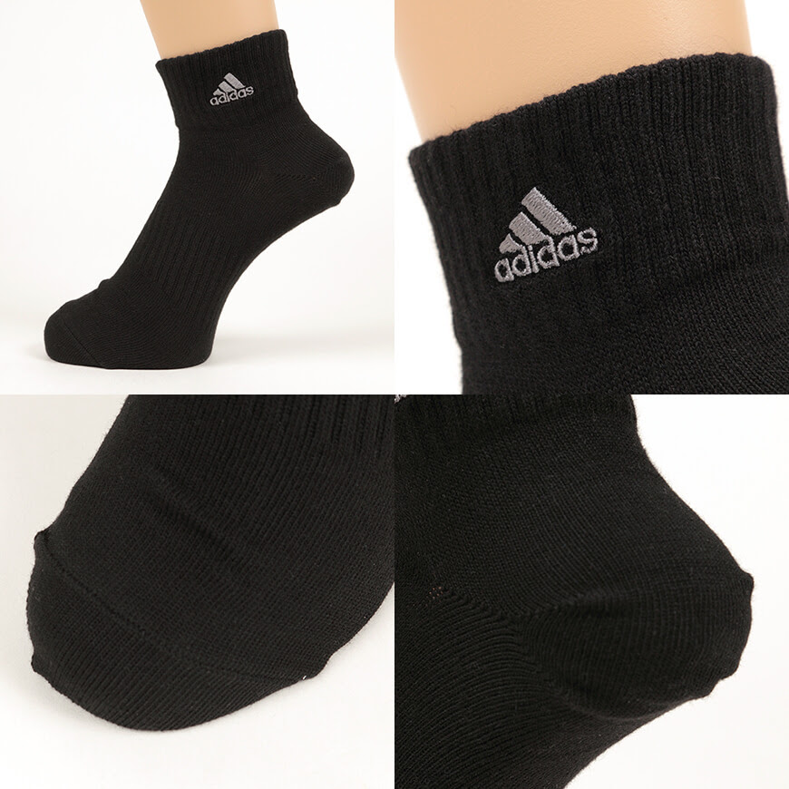福助 Adidas くるぶし丈ソックス 3足組 24 26cm 28 30cm フクスケ アディダス 靴下 メンズ スポーツ セット 在庫限り Adidas メンズ すててこねっと
