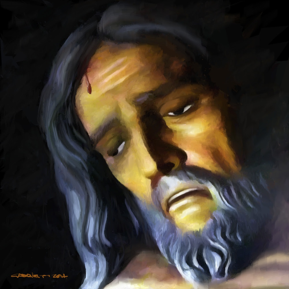 Jesus Christ Crucified Gabriel T Toro Art Large Size Digital Painting