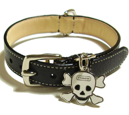 COACH / coach leather DOG collar S size F60340SV/BK