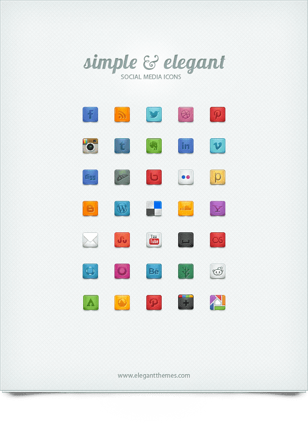 Beautiful & Free Social Media Icons