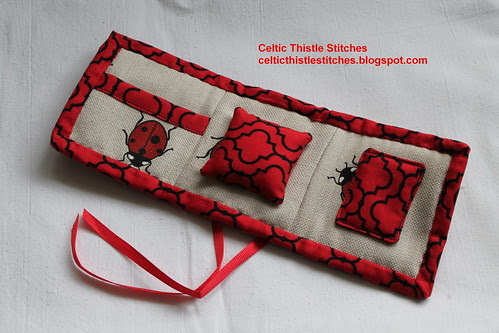 Red Travel Sewing Wallet inner