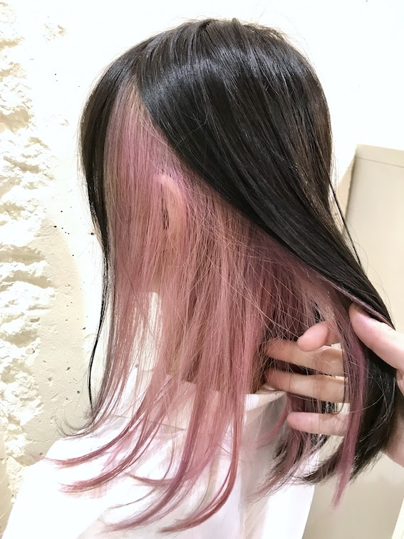 ピンクヘアカラー ピンクにしてみたい方の参考カラー写真 ピンクヘアグラデーションカラー インナーカラー ハイライトカラー Sherry 原宿美容室