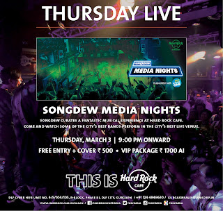 Band Performances at Hard Rock Cafe,Delhi & Gurgaon - February
