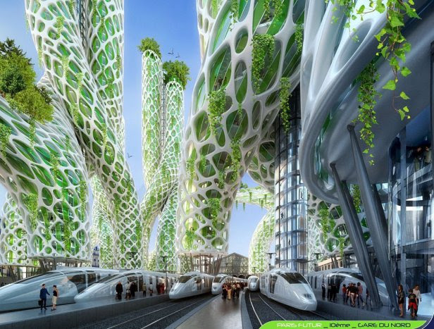 Mangrove Towers - Gare du Nord - Paris Smart City 2050 - © Vincent Callebaut