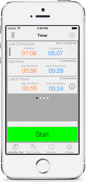 Full Term Contraction Timer Pregnancy Toolkit