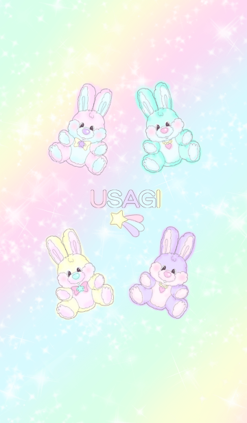 ゆめかわいい パステルファンシーうさぎ Line着せかえ 360円
