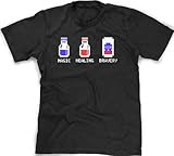 8-Bit Potions T Shirt funny video game shirt gamer tee M