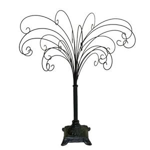 Black Iron Jewelry or Ornament Tree Display Stand: Amazon ...