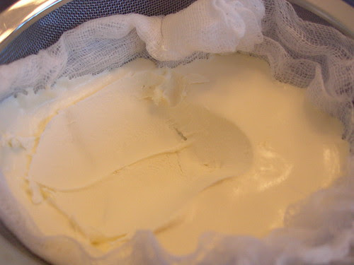 Homemade marscarpone cheese