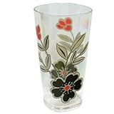 Corelle Coordinates Mandarin Flower 19-Ounce Acrylic Square Glasses, Set of 6