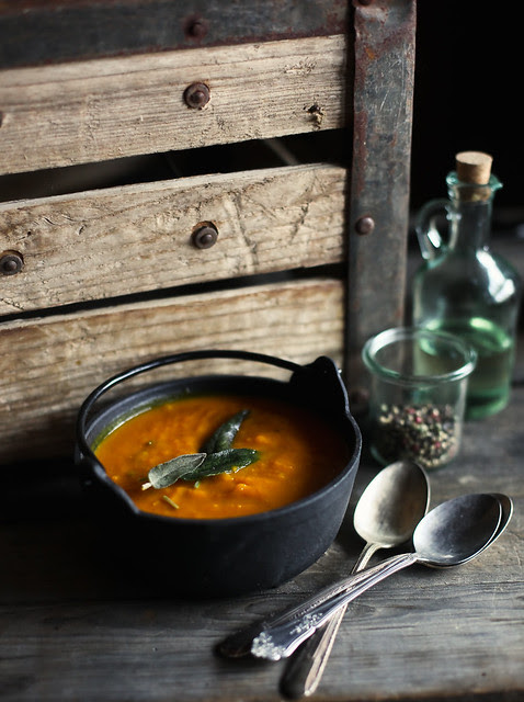 roasted kabocha squash soup