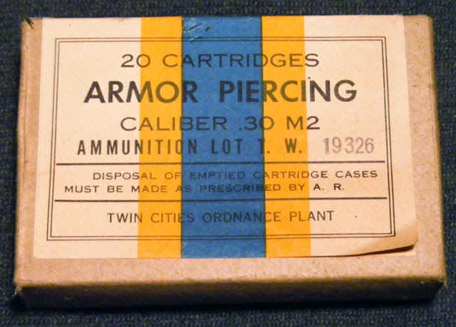 WW2 20 round carton of .30 Caliber Armor Piercing Ammo.