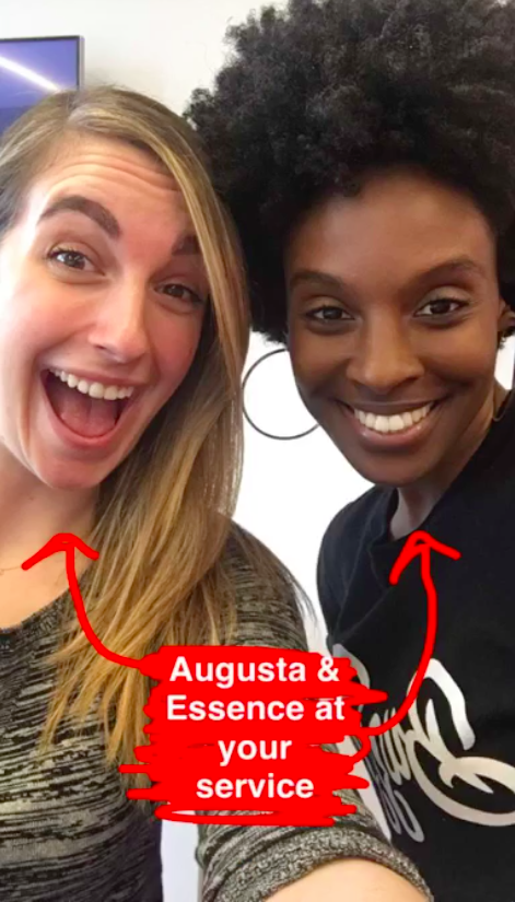 Hi guys! Augusta and Essence here. We're the beauty editors at BuzzFeed.
