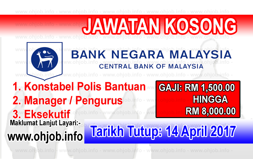 Jawatan Kerja Kosong BNM - Bank Negara Malaysia logo www.ohjob.info april 2017