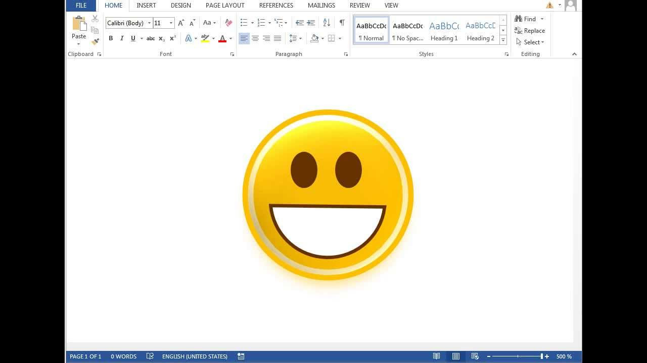 How to make Emoticon Smiley in Microsoft Word 2013  YouTube