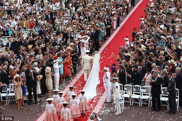 The Princess bride  Monaco  Charlene and Prince Albert ceremony The Princess bride  Monaco  Charlene and Prince Albert ceremony  11